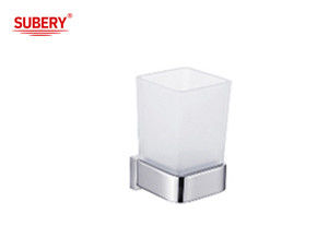 Kuningan bernyanyi tumbler pemegang kamar mandi kaca kualitas tinggi warna krom OEM nobel kuningan mounting piece base kuningan