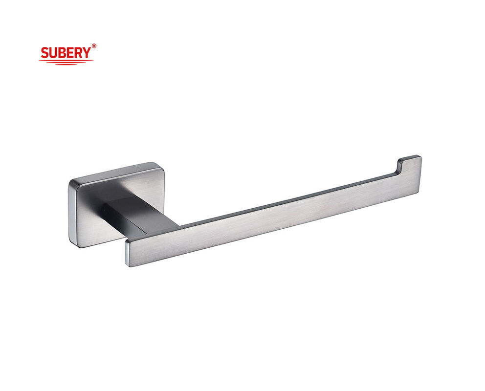 Zinc Wall Mounted Bathroom Accessories Single toilet roll paper holder pistol logam clssical persegi panjang desain OEM ODM