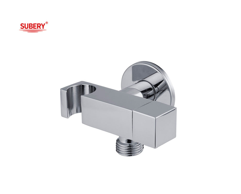 Brass Shattaf Holder Valve Handle Bidet Shower Sprayer Holder Kamar Mandi Toilet Chrome Square OEM