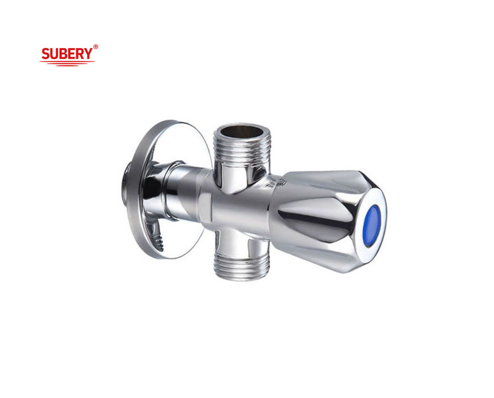 Triangle Brass T Valve G1/2&quot; Thread Brass Body Brass Handle OEM Untuk Toilet