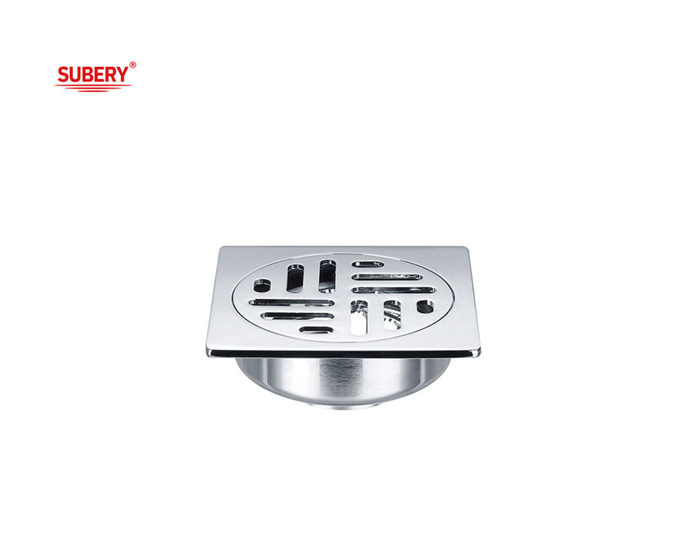 100 X 100mm Kuningan Shower Floor Trap Untuk Kamar Mandi OEM lantai dipasang