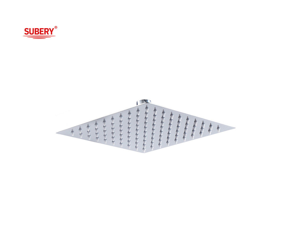 8&quot; 10&quot; 12 Square Rain Shower Head OEM SUS304 Stainless Steel Chrome Kolom Kamar Mandi