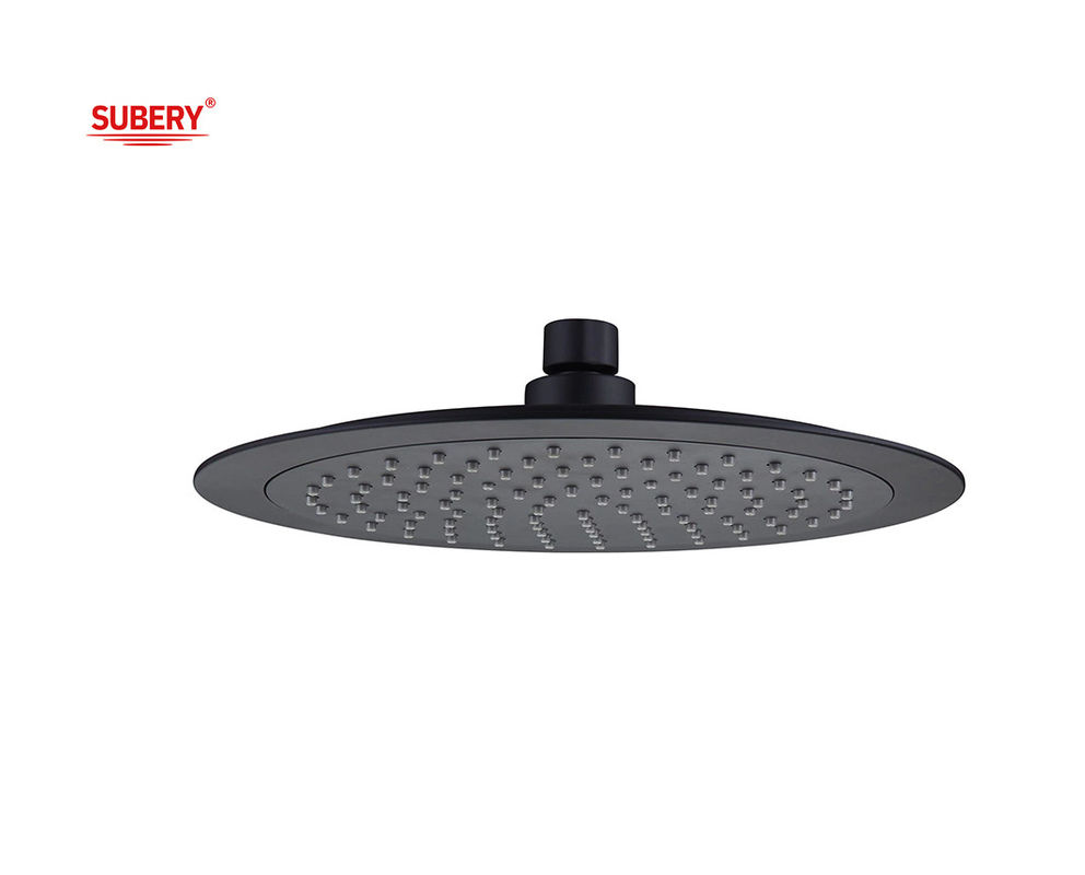 OEM ABS Plastik Bulat Shower Kepala Hujan Ukuran Besar Matt Column Kamar Mandi Hitam