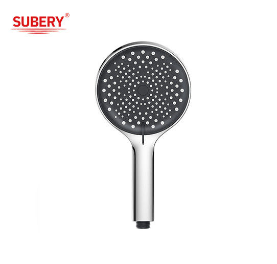Showerhead dengan Handheld Spray Black Showerhead 3 Mode Pengaturan Showerhead Tekanan Tinggi Anti bocor Chrome Finish Showerhead