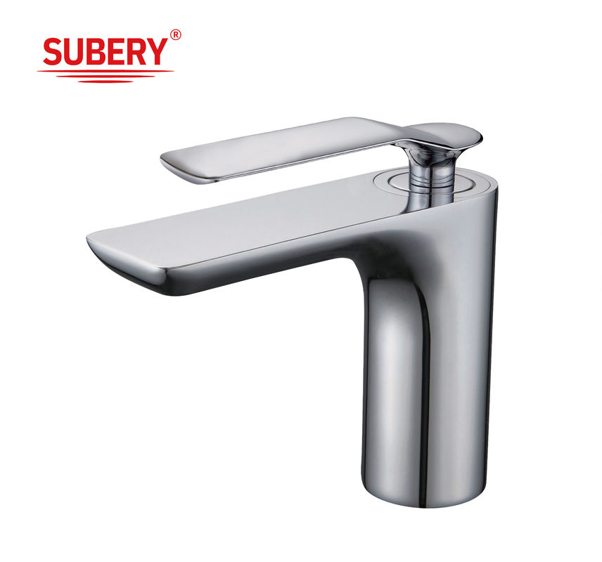 Keran Basin Chrome Kamar Mandi Modern Sink Keran Single Handle Wastafel Hot Cold Mixer Tap Air