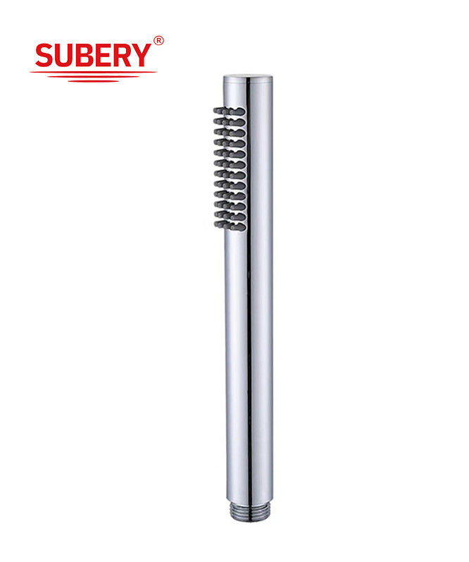 Mikrofon kuningan handshower mandi tangan untuk mandi kolom kamar mandi nozzle silikon mudah membersihkan OEM bulat