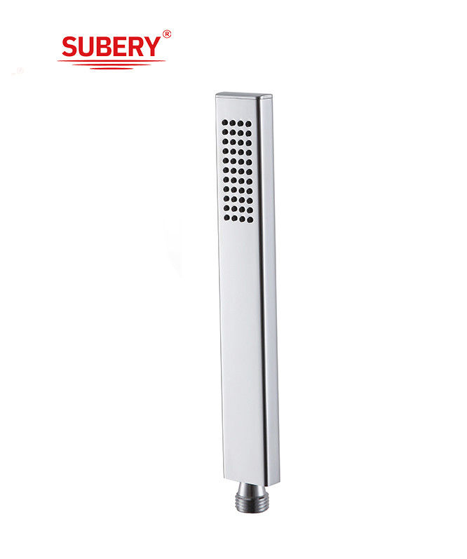 Perunggu mikrofon handshower mandi tangan untuk mandi kolom kamar mandi nozzle silikon mudah membersihkan persegi OEM
