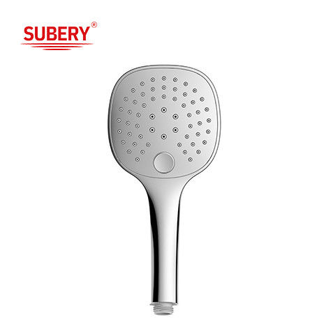 ABS 3 fungsi handshower mandi tangan untuk kolom mandi krom kamar mandi nozzle silikon mudah bersih OEM